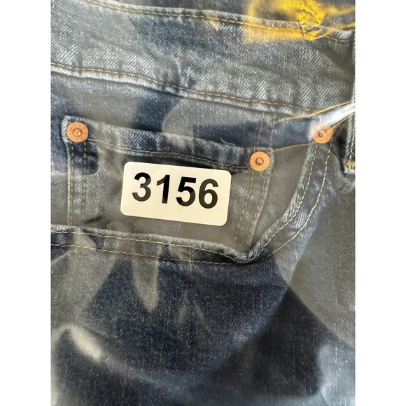 Levis 505 Jeans Mens 34x32 Blue Denim Straight Leg Zip Fly Medium Wash - Picture 14 of 14